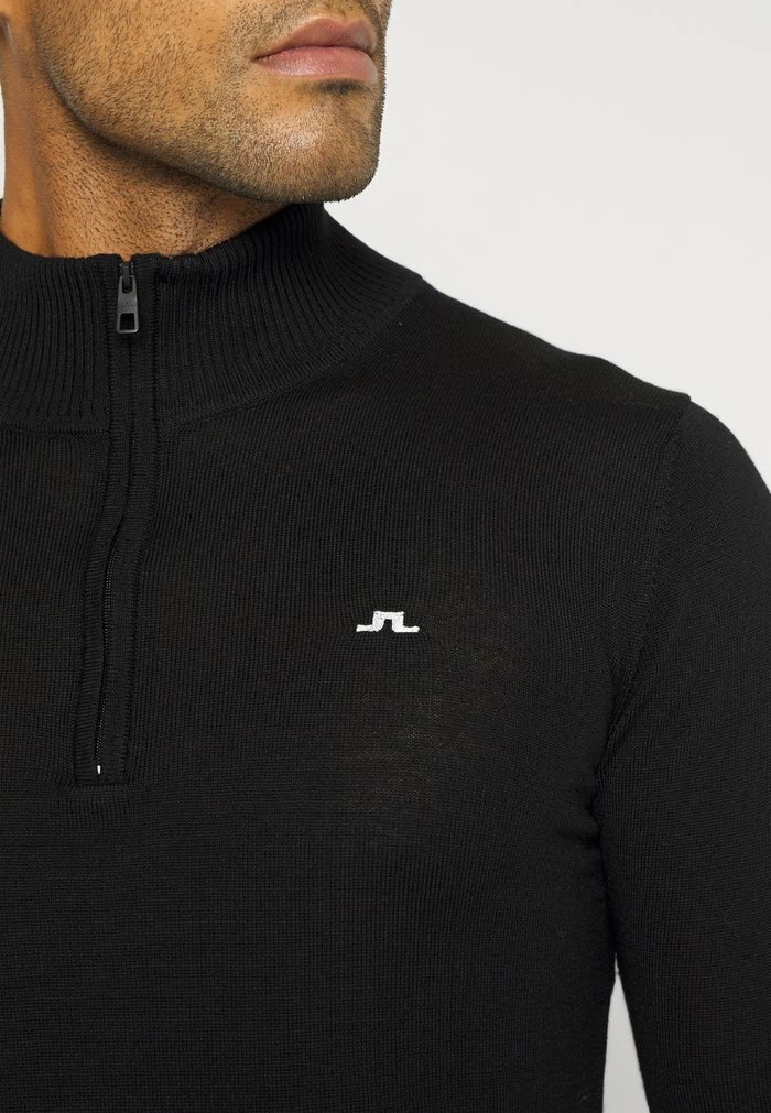 KIAN ZIPPED GOLF - Jumper - black