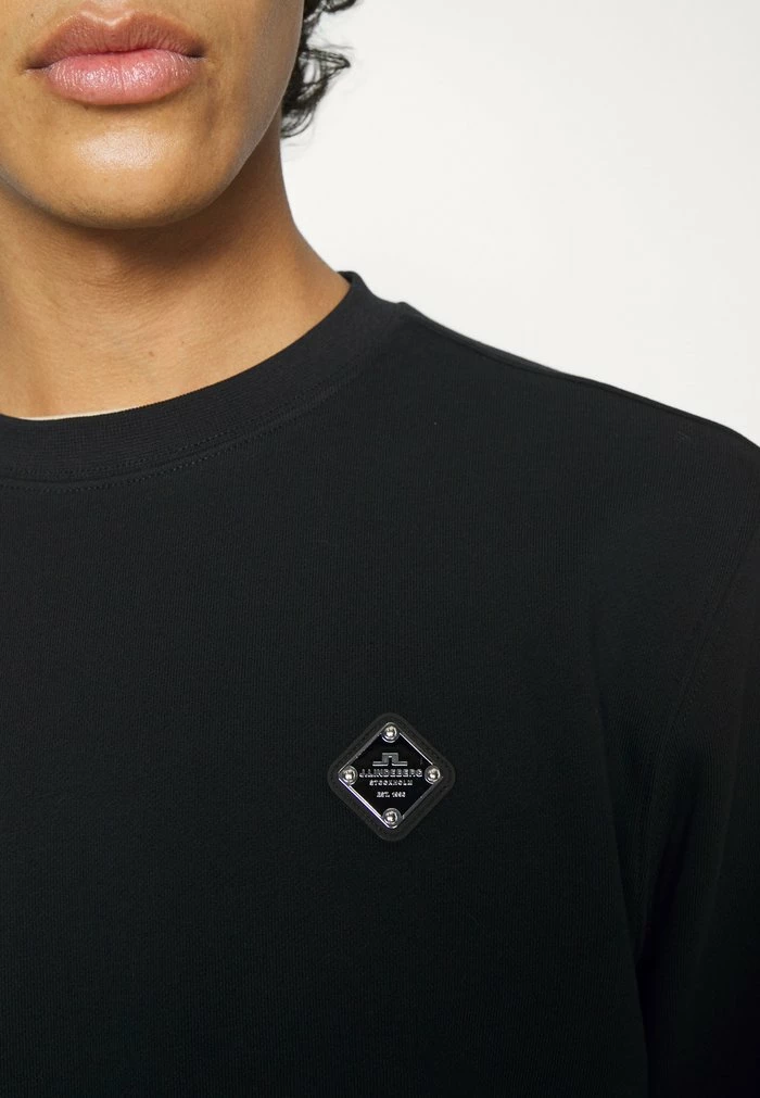 THROW PATCH CREW NECK - Sweatshirt - black