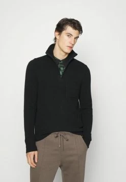 J.LINDEBERG COHEN BLEND QUARTER ZIP - Jumper - Black