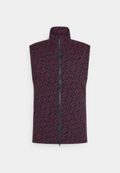 J.LINDEBERG PACKLIGHT PRINT GOLF VEST - Waistcoat - Ketchup