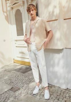 J.LINDEBERG COMFORT RESORT - Shirt - Safari Beige