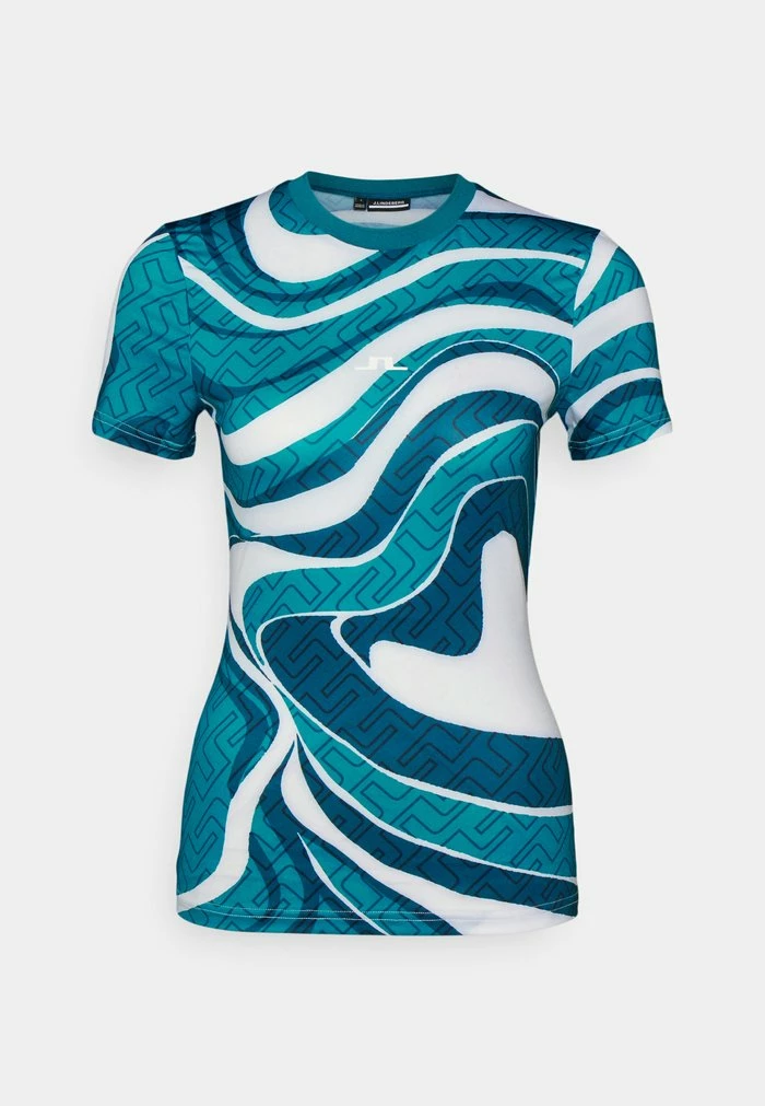 J.LINDEBERG SIGNE - Print T-shirt - Light Blue 6 J.LINDEBERG SIGNE - Print T-shirt - Light Blue - Image 6