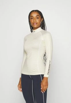J.LINDEBERG ASA PRINT SOFT COMPRESSION - Long Sleeved Top - White Monogram Check