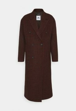 J.LINDEBERG WILLY HOUNDSTOOTH COAT - Classic Coat - Circle Orange