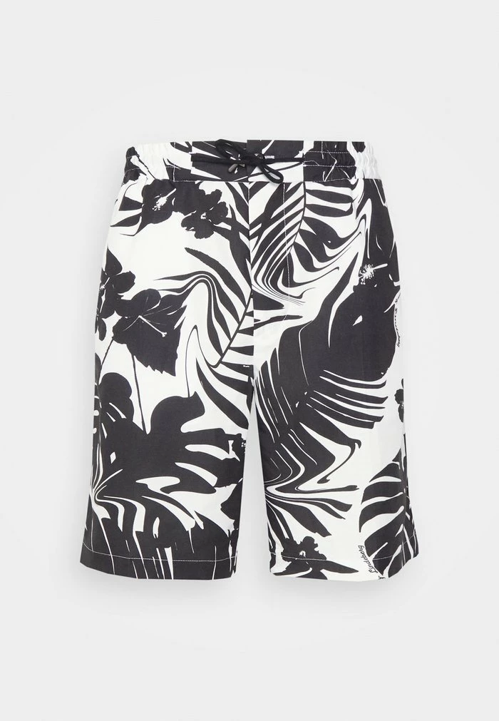 EARL HIBISCUS - Shorts - black white
