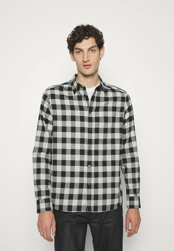 J.LINDEBERG WOTON GINGHAM REG FIT - Shirt - Black 1 J.LINDEBERG WOTON GINGHAM REG FIT - Shirt - Black