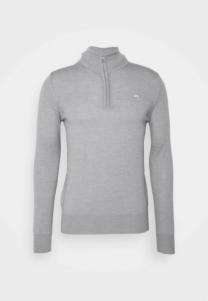 KIAN ZIPPED GOLF - Jumper - grey melange