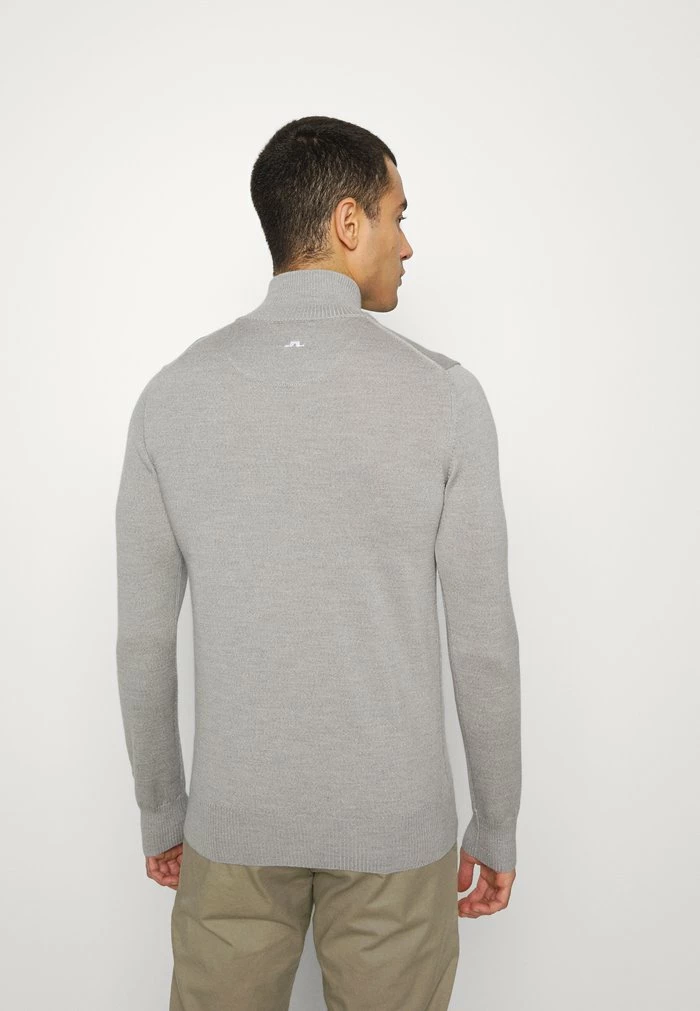 KIAN ZIPPED GOLF - Jumper - grey melange