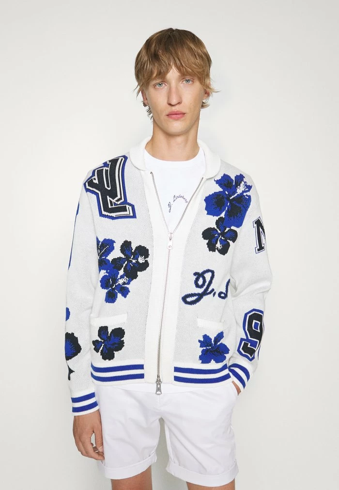 CONNY JACQUARD CARDIGAN - Cardigan - white