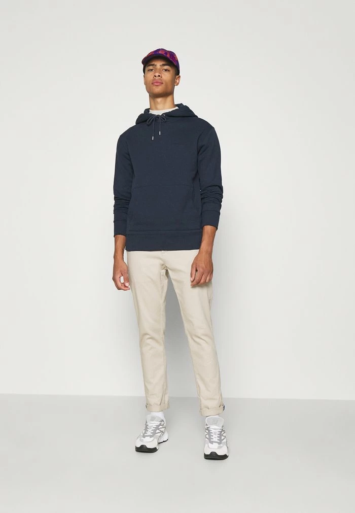 CHIP POCKET HOODIE - Sweatshirt - navy