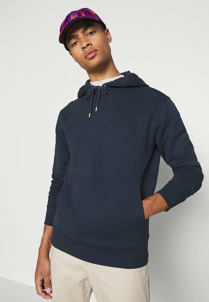 CHIP POCKET HOODIE - Sweatshirt - navy