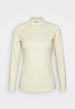 J.LINDEBERG ASA PRINT SOFT COMPRESSION - Long Sleeved Top - White Monogram Check -J.LINDEBERG SHOP 5df8f45912eb4ec58a5063bb80e812eb