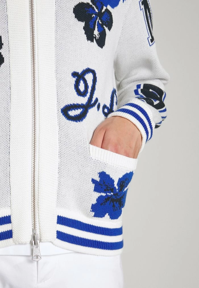 CONNY JACQUARD CARDIGAN - Cardigan - white