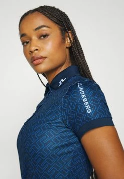 J.LINDEBERG TOUR TECH PRINT - Polo Shirt - Nautical Blue -J.LINDEBERG SHOP 6d60ccf2cd034086a69334a007469ab4