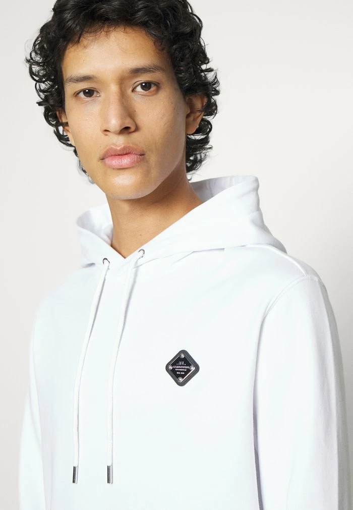THROW PATCH HOODIE - Sweatshirt - white
