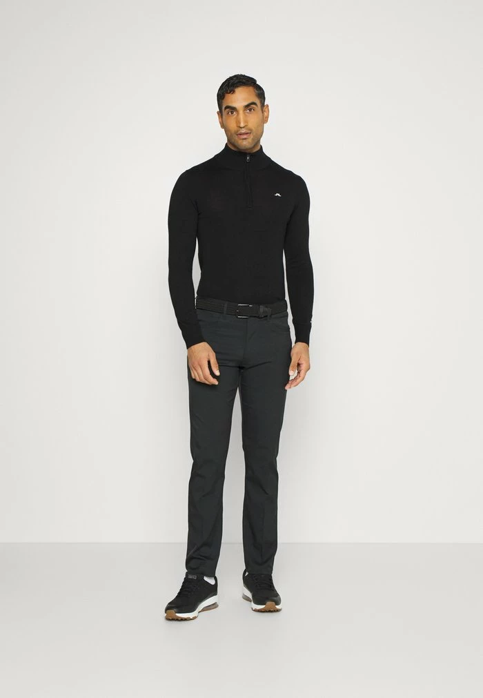 KIAN ZIPPED GOLF - Jumper - black