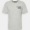 J.LINDEBERG DALE CHEST POCKET - Print T-shirt - Stone Grey Melange