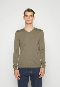 J.LINDEBERG LYMANN V NECK - Jumper - Walnut