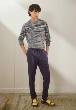 J.LINDEBERG SASHA DRAPE PANTS - Trousers - Navy