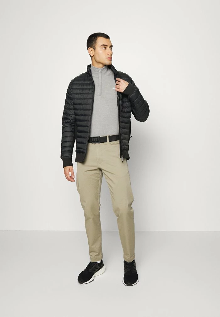 KIAN ZIPPED GOLF - Jumper - grey melange