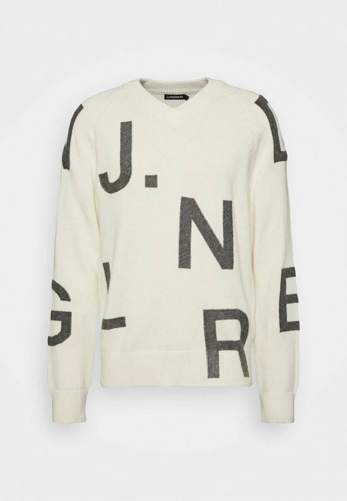 VITOR V NECK - Jumper - whisper white