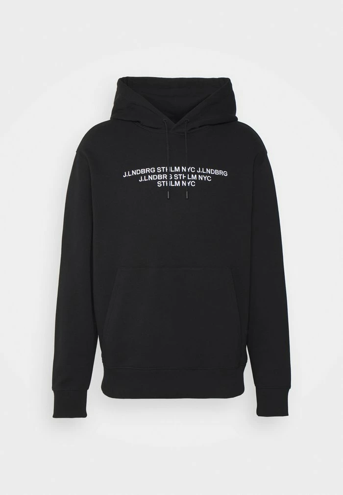 J.LINDEBERG HURL LOGO HOOD - Sweatshirt - Black 1 J.LINDEBERG HURL LOGO HOOD - Sweatshirt - Black