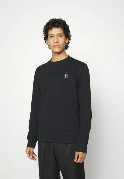 J.LINDEBERG THROW PATCH CREW NECK - Sweatshirt - Black