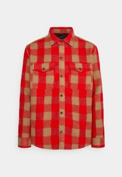 J.LINDEBERG GINGHAM LOOSE FIT OVERSHIRT - Summer Jacket - Red Bell