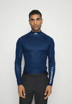 J.LINDEBERG AELLO SOFT COMPRESSION PRINT - Long Sleeved Top - Nautical Blue