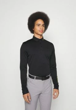 J.LINDEBERG TOUR TECH LONG SLEEVE - Polo Shirt - Black Melange