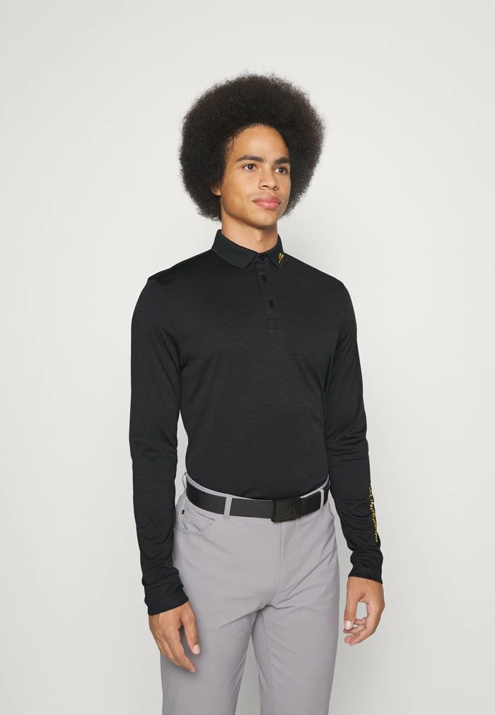 TOUR TECH LONG SLEEVE - Polo shirt - black melange