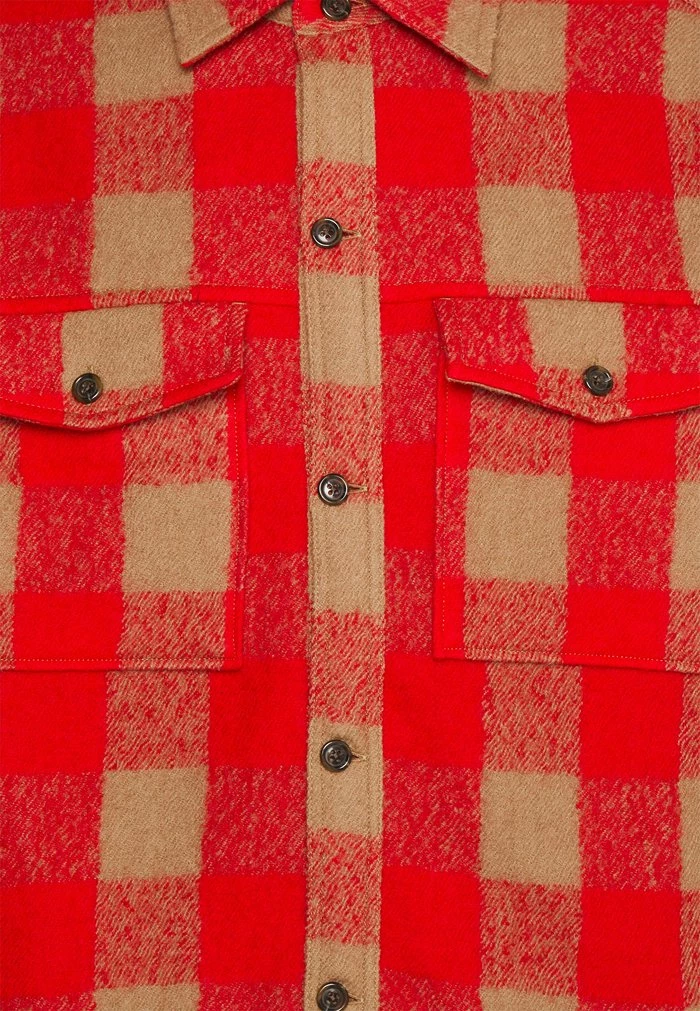 GINGHAM LOOSE FIT OVERSHIRT - Summer jacket - red bell