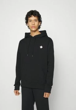 J.LINDEBERG THROW PATCH HOODIE - Sweatshirt - Black