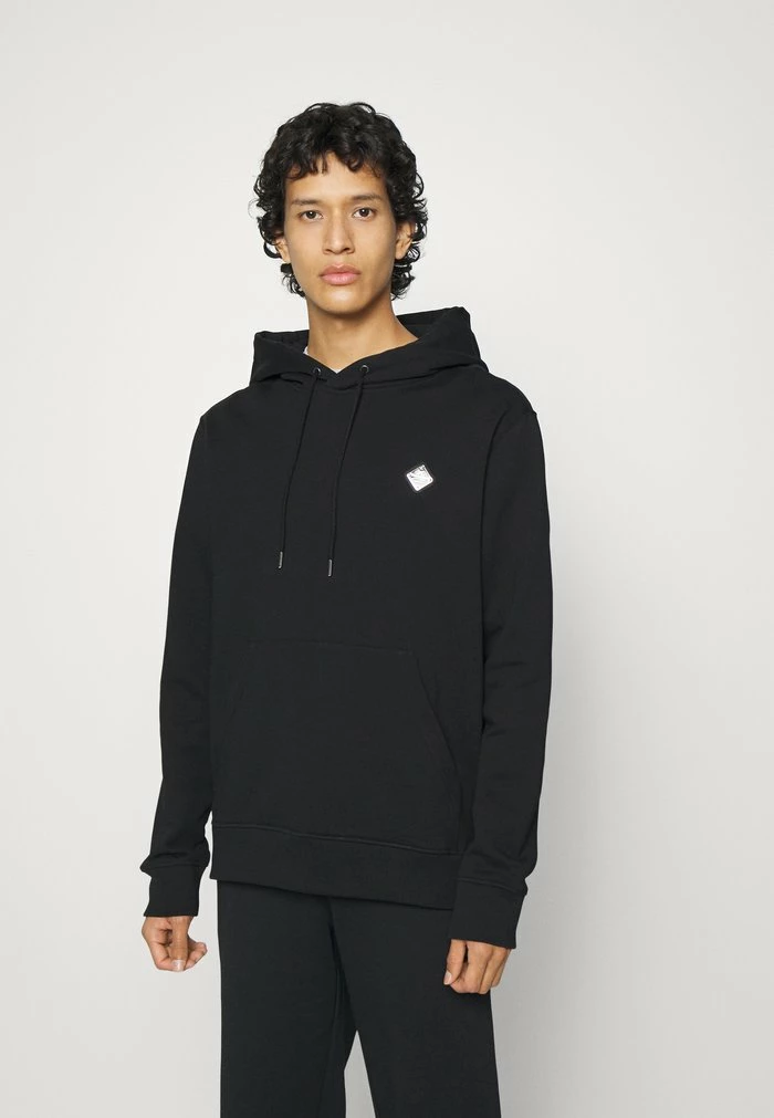 THROW PATCH HOODIE - Sweatshirt - black