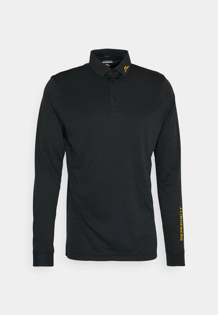 TOUR TECH LONG SLEEVE - Polo shirt - black melange