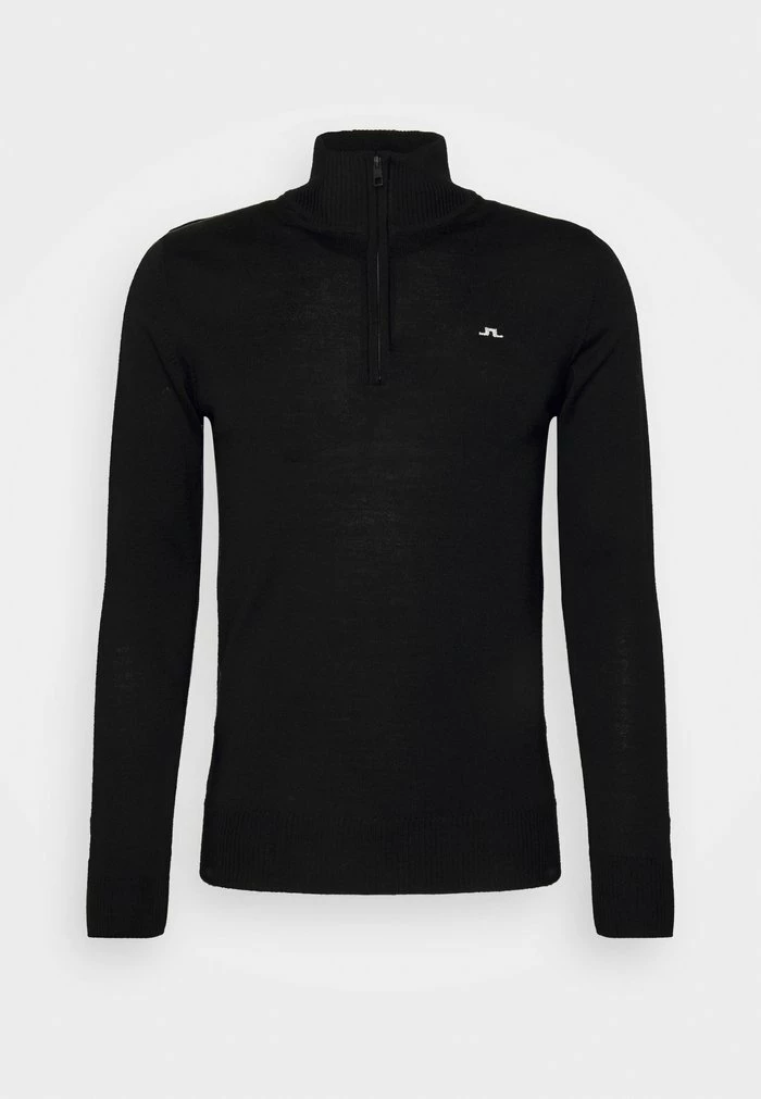 KIAN ZIPPED GOLF - Jumper - black