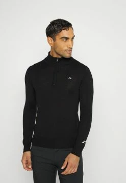 J.LINDEBERG KIAN ZIPPED GOLF - Jumper - Black