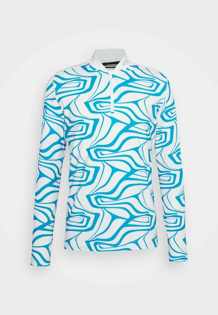 AUGUST PRINT GOLF MID LAYER - Long sleeved top - dresden blue neo