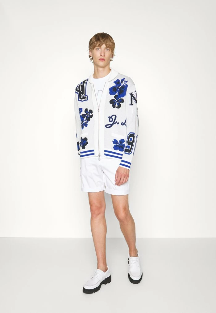 CONNY JACQUARD CARDIGAN - Cardigan - white