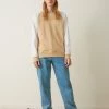 J.LINDEBERG KELVIN COLORBLOCK CREW NECK - Sweatshirt - Safari Beige