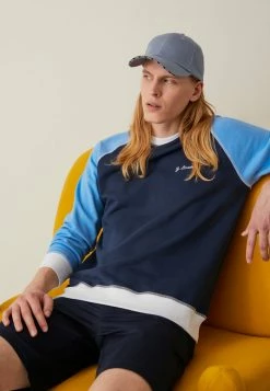 J.LINDEBERG KELVIN COLORBLOCK CREW NECK - Sweatshirt - Navy -J.LINDEBERG SHOP d7ee36dc55c849de9a90585934e116d6