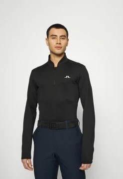 J.LINDEBERG TECH BRIDGE GOLF MID LAYER - Long Sleeved Top - Black