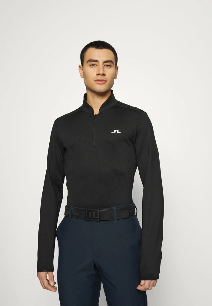 TECH BRIDGE GOLF MID LAYER - Long sleeved top - black