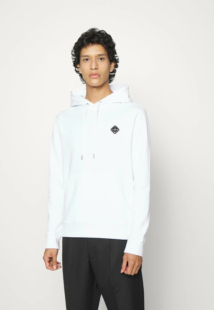 THROW PATCH HOODIE - Sweatshirt - white