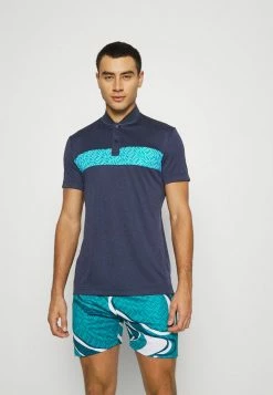 J.LINDEBERG ELIS REGULAR FIT STRIPED - Polo Shirt - Navy Melange