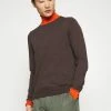 J.LINDEBERG LYD COLOR BLOCK - Jumper - Umber Brown