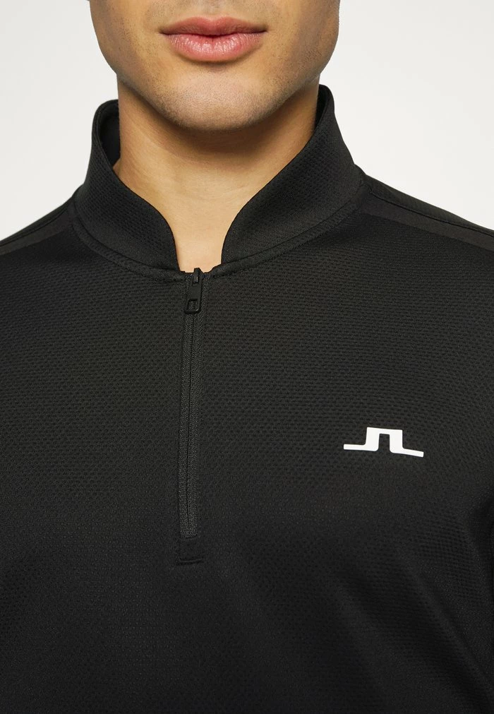 TECH BRIDGE GOLF MID LAYER - Long sleeved top - black