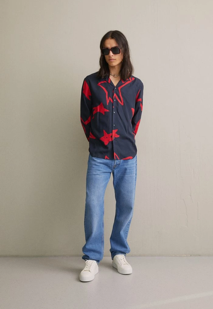 ASTER STAR PRINT SHIRT - Shirt - navy